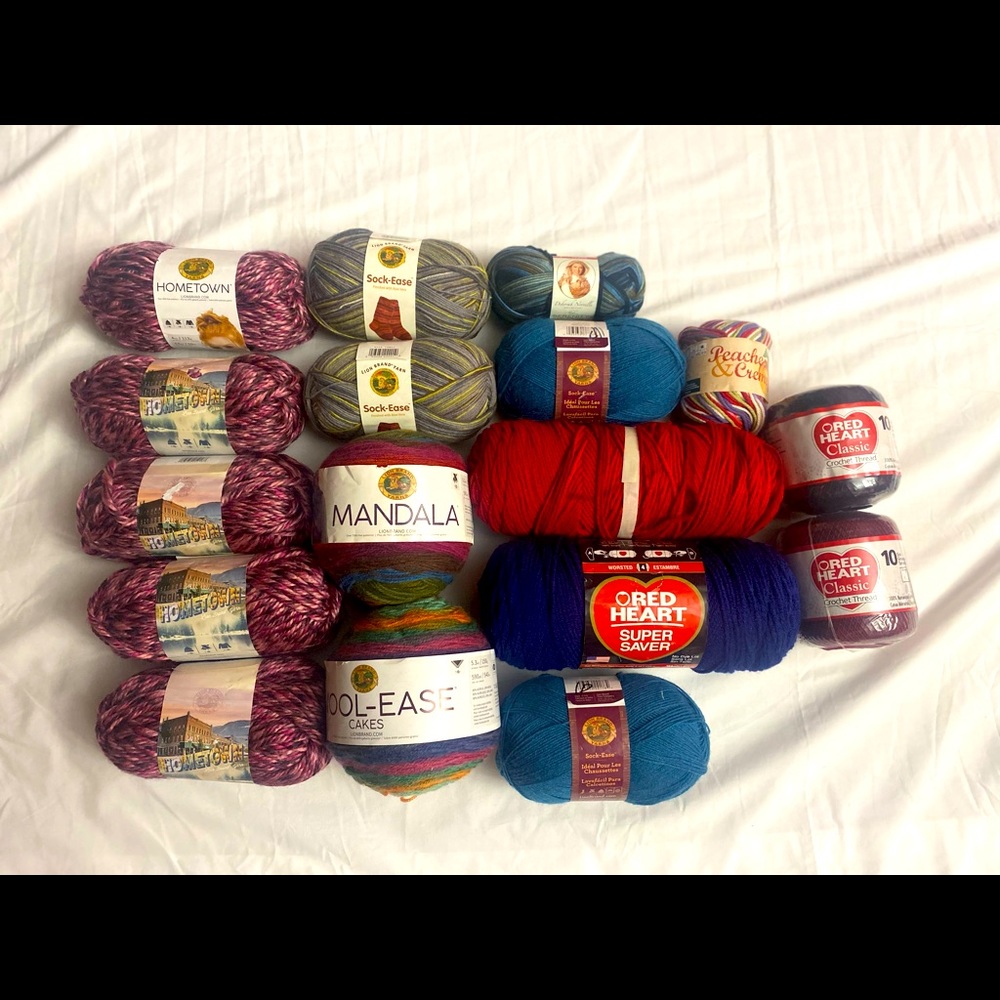 Yarn of different brands all new too much to list…variety bundle